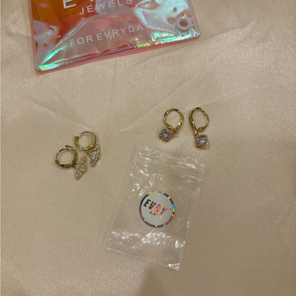 Gold and Silver Hoop Earrings